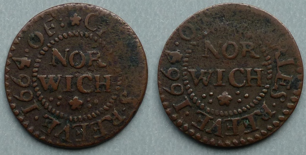 Norwich, Charles Reeve 1664 farthing